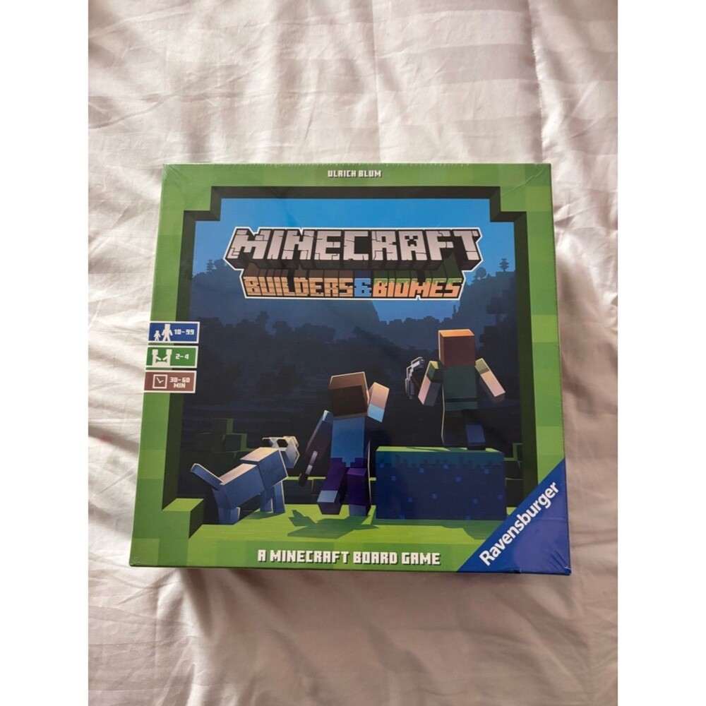 Minecraft: Builders and Biomes Board Game - Sealed and Unopened - Ages 10-99